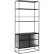 Parsons Clear / Matte Black Bookcase